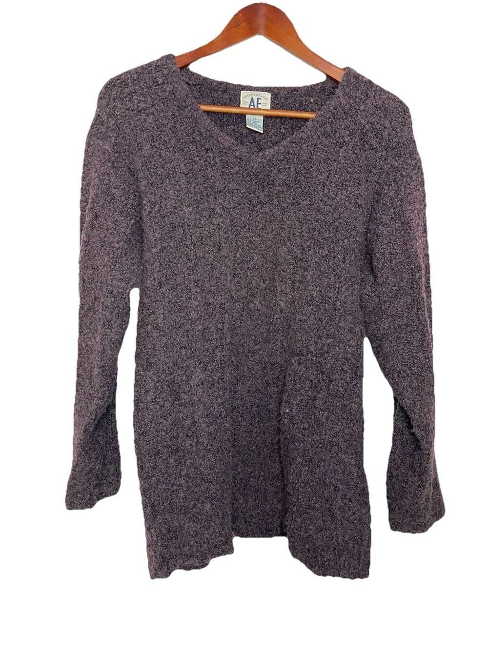 American Eagle Vintage Y2K Womens Medium Wool Blend Eggplant Purple Sweater
